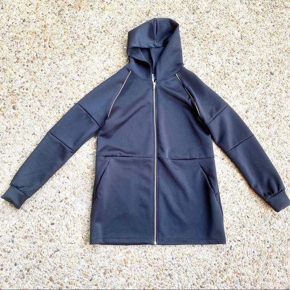 Fabletics Livia Black Gold Hoodie Jacket L - Picture 1 of 11